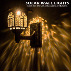 LeiDrail Solar Fence Lights Outdoor | Warm White LED Deck Wall Sconce | LeiDrail