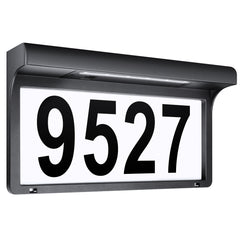 LeiDrail Solar House Numbers Address Sign | Illuminated Metal Plaque | LeiDrail