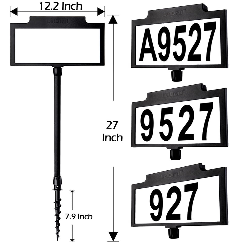 LeiDrail Solar Address Sign | Illuminated House Number Sign Waterproof | LeiDrail