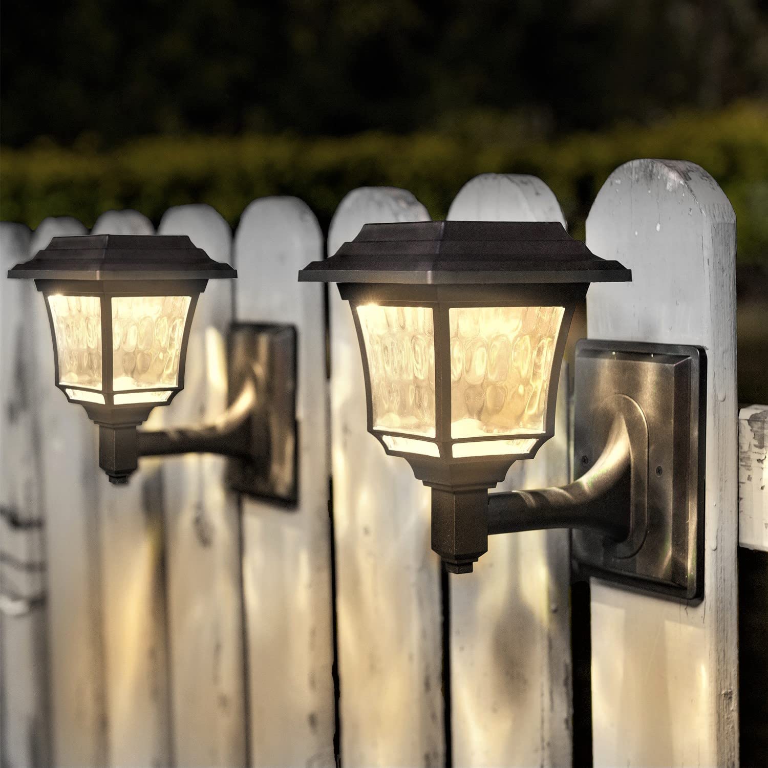 LeiDrail Solar Fence Lights Outdoor, 2 Pack 2 Modes LED Sola | SolarLights