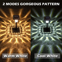 LeiDrail Solar Pathway Lights 8 Pack, 2 Modes Wireless Waterproof Path Light Warm White/Cool White LED（LD023B）