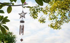 LeiDrail Solar Wind Chimes for Outside | Star Metal Outdoor Hanging LED Light | LeiDrail